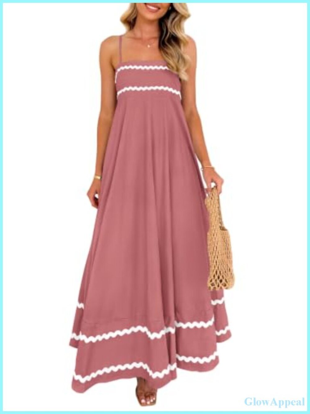 Flowy Maxi Dress with Spaghetti Straps and Pockets